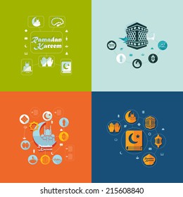 flat infographic: Ramadan Kareem