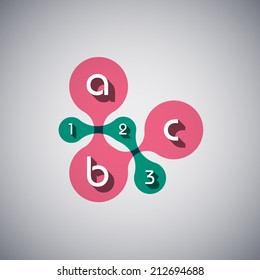 Flat Infographic Symbols. Merging Cells