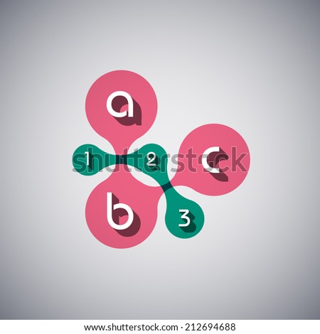 Flat Infographic Symbols. Merging Cells