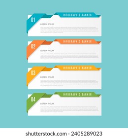 Flat infographic template design. - Vector.