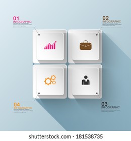 Flat infographics with a long shadow