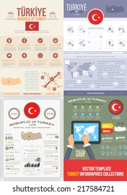 Flat Infographics Template and Web Elements - Business, Marketing Touch and Choose Concept Vector Design Turkey 