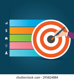 Flat Infographics Template and Web Elements Business, Computer, Marketing Concept