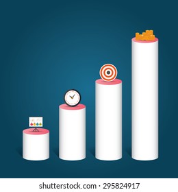 Flat Infographics Template and Web Elements Business, Computer, Marketing Concept