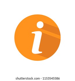 Flat information icon, Circled Italic letter I, vector illustration