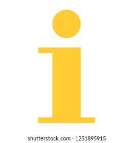 Flat information icon info sign help button. Quick and easy recolorable shape isolated from background. Vector illustration a graphic element for web internet design