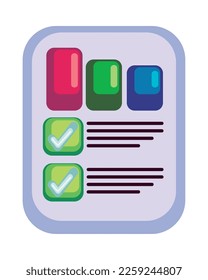 flat information paper over white