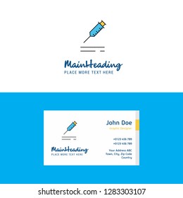 Flat Injection  Logo and Visiting Card Template. Busienss Concept Logo Design