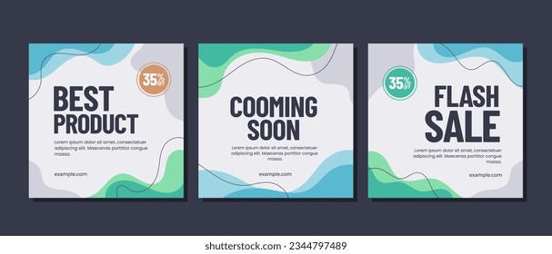Flat instagram sale post templates