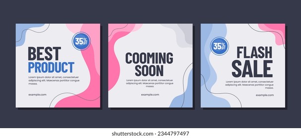 Flat instagram sale post templates