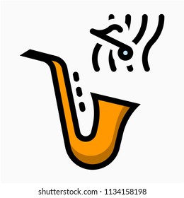 Flat instrumentalist pixel perfect vector icon
