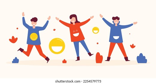 Flat International Day of Happiness Illustration Background