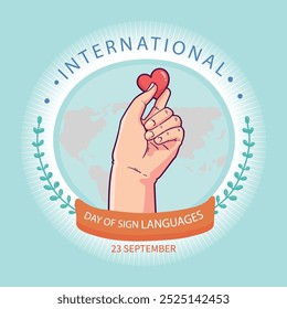 flat international day of sign languages design