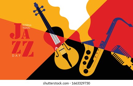 Vector de fondo del día internacional del jazz