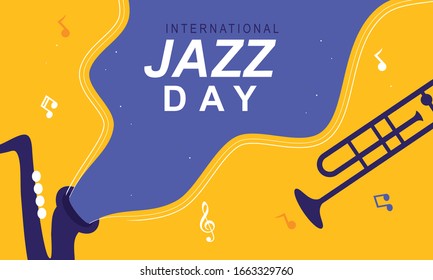 Vector de fondo del día internacional del jazz