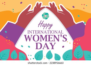 Flat international women's day background