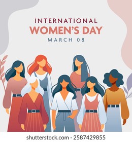 Flat international women's day Template