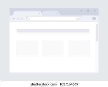 Flat internet browser window