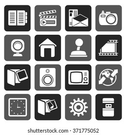 Flat Internet, Computer and mobile phone icons - Vector icon set
