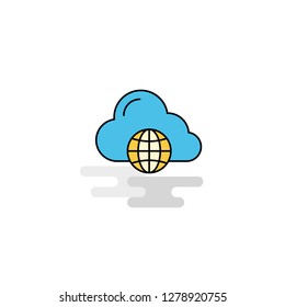 Flat Internet  Icon. Vector