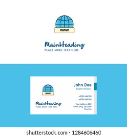 Flat Internet Logo and Visiting Card Template. Busienss Concept Logo Design