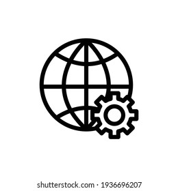 Flat Internet setting Icon. Vector. Internet setting vector icon flat style graphical symbol.