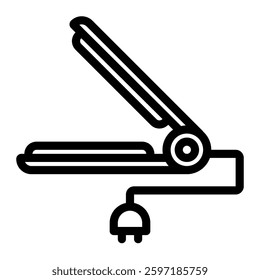 Flat iron icon line style transparent