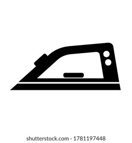 Icono de hierro plano sobre fondo blanco