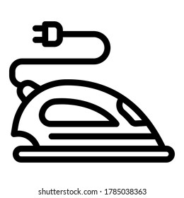 Icono de hierro plano. Icono de vector de hierro plano de contorno para diseño web aislado en fondo blanco