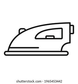 Flat iron icon. Outline Flat iron vector icon for web design isolated on white background
