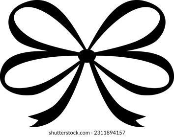 Piso y aislado arco negro. Vector de ilustración de arco de dibujos animados.