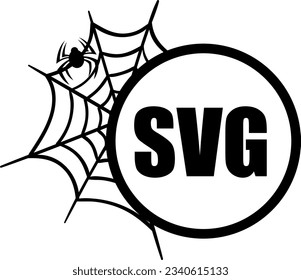 Flat isolated black spiderweb. Cartoon spiderweb illustration vector.