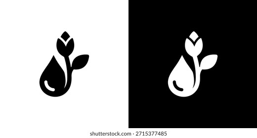 Flat Isolated Bud Seedling Drop Symbol Graphic Resource Simple Icon