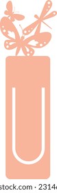 Flat isolated cute bookmark. Cartoon bookmark illustration vector.
