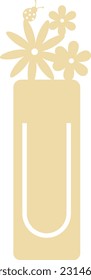 Flat isolated cute bookmark. Cartoon bookmark illustration vector.
