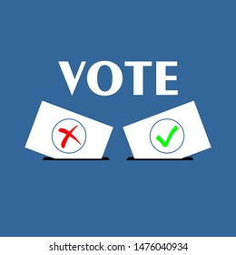 Flat isolated election vote sign. election vintage background. Vector vote banner