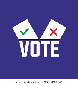 Señal de voto independiente y plana. antecedentes de cosecha electoral