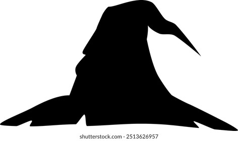 Flat isolated flying witch. Cartoon witch illustration vector.