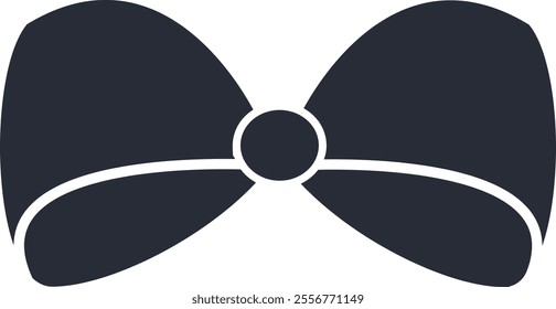 Flat isolated gift bow. Christmas bow illustration vector.