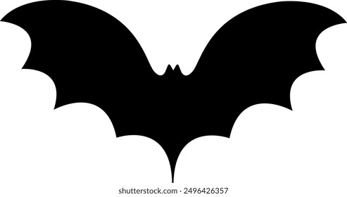 Flat isolated halloween bat. Cartoon bat illustration vector.