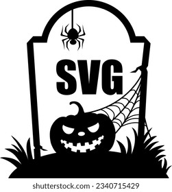 Flat isolated halloween tombstone. Cartoon tombstone illustration vector.