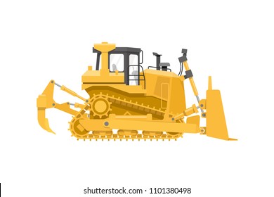 Flat isolated heavy mining dozer bulldozer