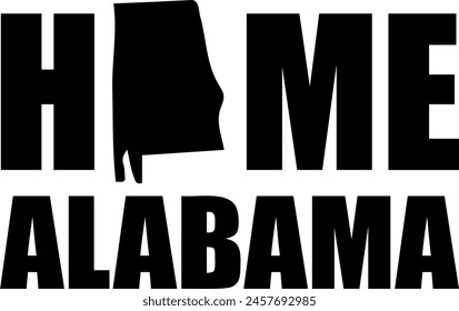 Wohnung isoliert Haus Alabama. In: Alabama State Illustration Vektorgrafik.