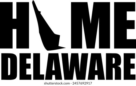 Flat isolated Home Delaware. Delaware State illustration vector.