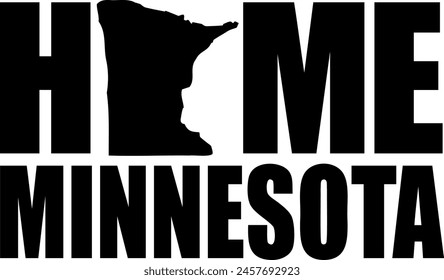 Flat isolated Home Minnesota. Minnesota State illustration vector.