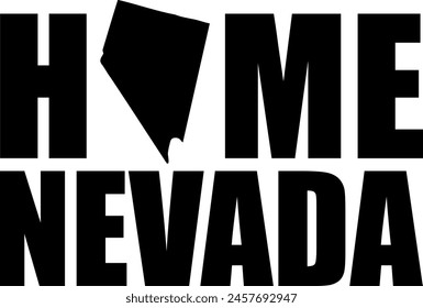 Flat isolated Home Nevada. Nevada State illustration vector.