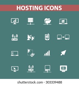 flat isolated icons, signs, illustrations set, vector
