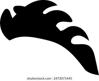 Flache isolierte Blatt-Silhouette auf weißem Hintergrund.  Vektorillustration tropischer Blätter. Ökologie.