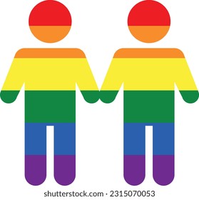 Flat isolated LGBT pride. Cartoon lgbt illustration vector.