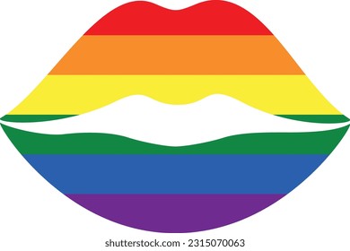 Un orgullo LGBT aislado y plano. Vector de ilustración lgbt de dibujos animados.